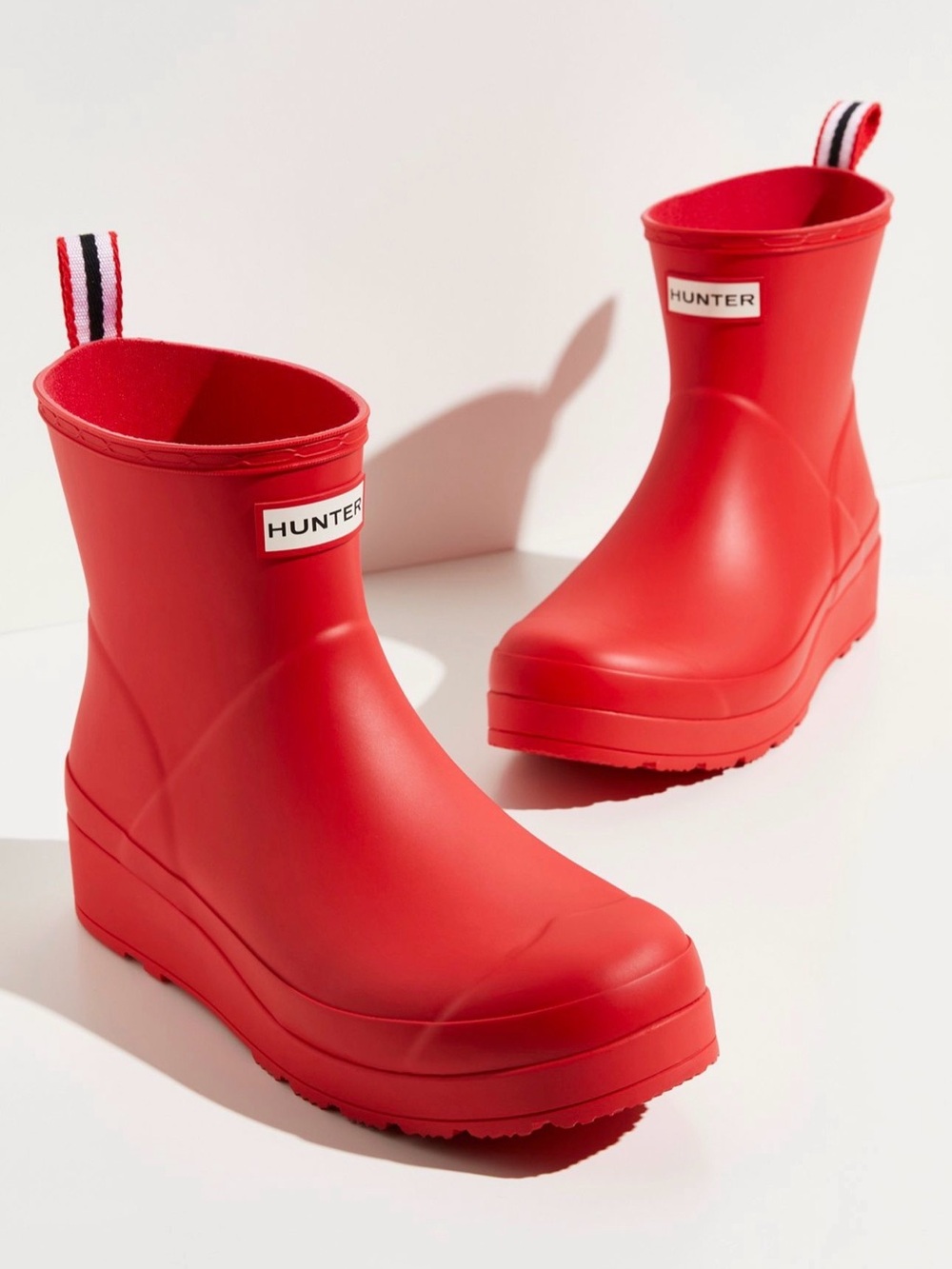 Hunter Red Short Wellies Rain Boots